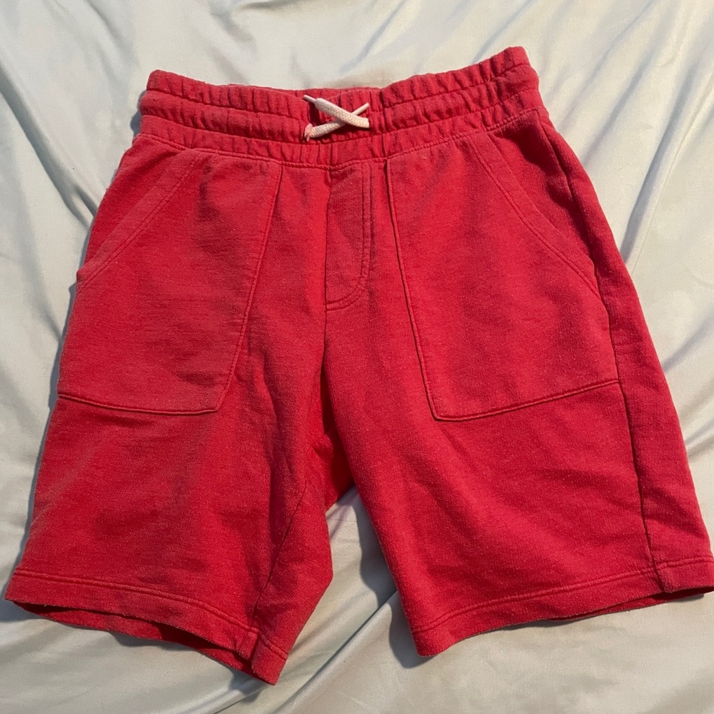 Red beach shorts